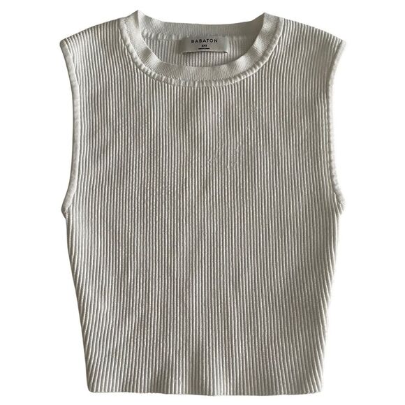 Babaton Knit Muscle Tank White Size 2XS - Picture 1 of 8